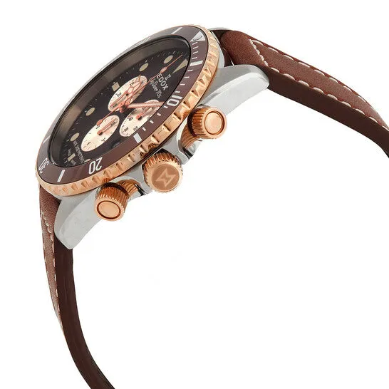 Original Edox Skydiver Chronograph Quartz Brown Dial Watch 10238 357RBRC BRIA JMS always Watches Original Edox Skydiver Chronograph Quartz Brown Dial Watch 10238 357RBRC BRIA JMS always Watches