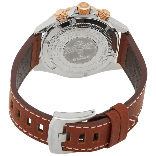 Original Edox Skydiver Chronograph Quartz Brown Dial Watch 10238 357RBRC BRIA JMS always Watches Original Edox Skydiver Chronograph Quartz Brown Dial Watch 10238 357RBRC BRIA JMS always Watches