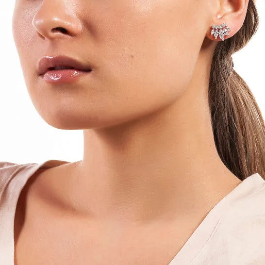 Original Elegant Confetti Womens 18K White Gold Plated CZ Simulated Diamond Crown Stud Earrings JMS always Earrings Original Elegant Confetti Womens 18K White Gold Plated CZ Simulated Diamond Crown Stud Earrings JMS always Earrings