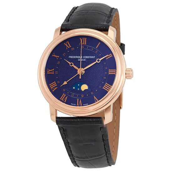 Original Frederique Constant Classics Automatic Blue Dial Watch FC330MCN4P4 JMS always Watches