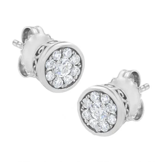 Original Haus of Brilliance 925 Sterling Silver 12 cttw LabGrown Diamond Flower Stud Earring FG Color VS2SI1 Clarity JMS always Earrings Original Haus of Brilliance 925 Sterling Silver 12 cttw LabGrown Diamond Flower Stud Earring FG Color VS2SI1 Clarity JMS always Earrings
