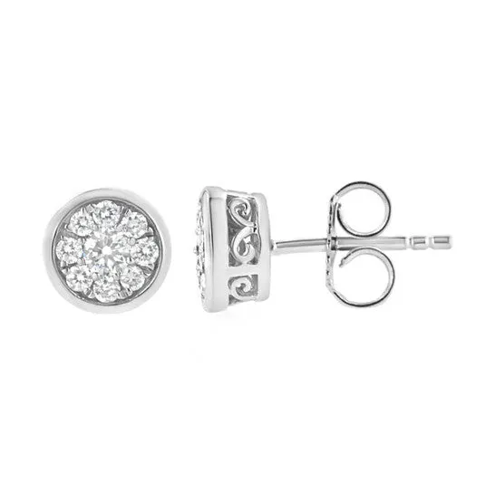 Original Haus of Brilliance 925 Sterling Silver 12 cttw LabGrown Diamond Flower Stud Earring FG Color VS2SI1 Clarity JMS always Earrings Original Haus of Brilliance 925 Sterling Silver 12 cttw LabGrown Diamond Flower Stud Earring FG Color VS2SI1 Clarity JMS always Earrings