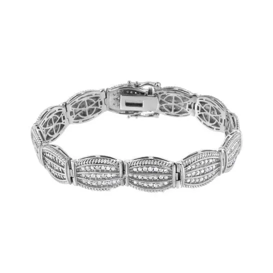Original Haus of Brilliance 925 Sterling Silver 30 Cttw Prong Set Diamond Art Deco Style Tennis Bracelet IJ Color I2I3 Clarity 725 JMS always Bracelets Original Haus of Brilliance 925 Sterling Silver 30 Cttw Prong Set Diamond Art Deco Style Tennis Bracelet IJ Color I2I3 Clarity 725 JMS always Bracelets
