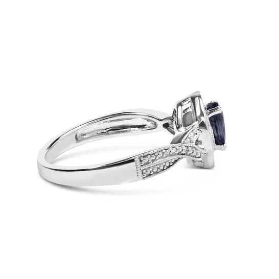 Original Haus of Brilliance 925 Sterling Silver 6x4mm Pear Sapphire Gemstone with Diamond Accent Fashion Halo Ring HI Color SI1SI2 Clarity JMS always Rings Original Haus of Brilliance 925 Sterling Silver 6x4mm Pear Sapphire Gemstone with Diamond Accent Fashion Halo Ring HI Color SI1SI2 Clarity JMS always Rings