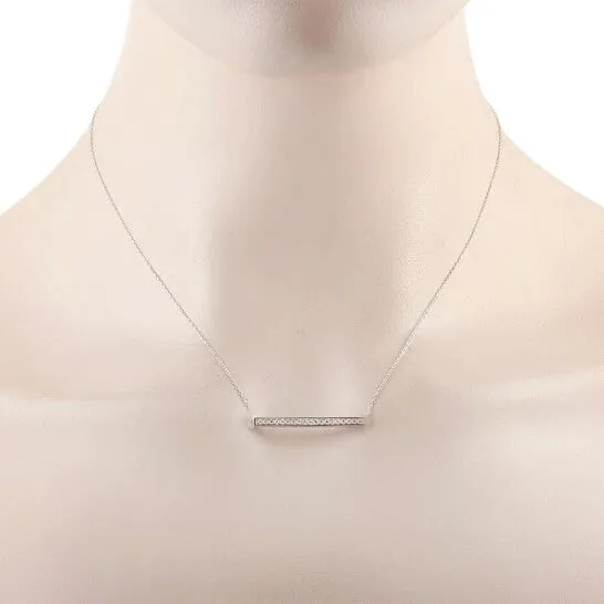 Original LB Exclusive 14K White Gold 025 ct Diamond Pendant Necklace JMS always Necklaces Original LB Exclusive 14K White Gold 025 ct Diamond Pendant Necklace JMS always Necklaces