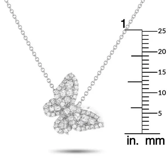 Original LB Exclusive 18K White Gold 056ct Diamond Butterfly Necklace ANK 18323 JMS always Necklaces Original LB Exclusive 18K White Gold 056ct Diamond Butterfly Necklace ANK 18323 JMS always Necklaces