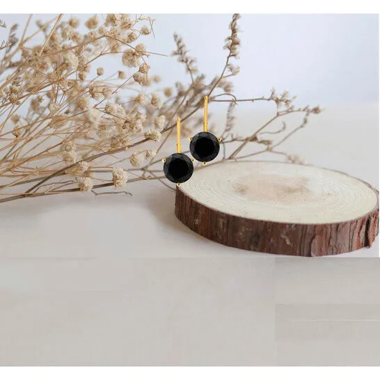 Original Maulijewels 030 Carat Natural Black Round Diamond Martini Leverback Earrings For Womens In 14K Solid Yellow Gold JMS always Earrings Original Maulijewels 030 Carat Natural Black Round Diamond Martini Leverback Earrings For Womens In 14K Solid Yellow Gold JMS always Earrings