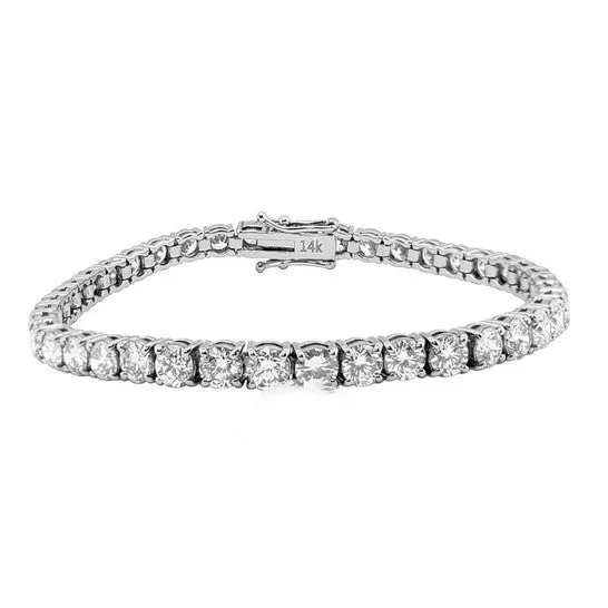 Original MAULIJEWELS 300 Carat Brilliant Cut Lab Grown Diamond Tennis Bracelet For Women In 14K White Solid Gold JMS always Bracelets Original MAULIJEWELS 300 Carat Brilliant Cut Lab Grown Diamond Tennis Bracelet For Women In 14K White Solid Gold JMS always Bracelets
