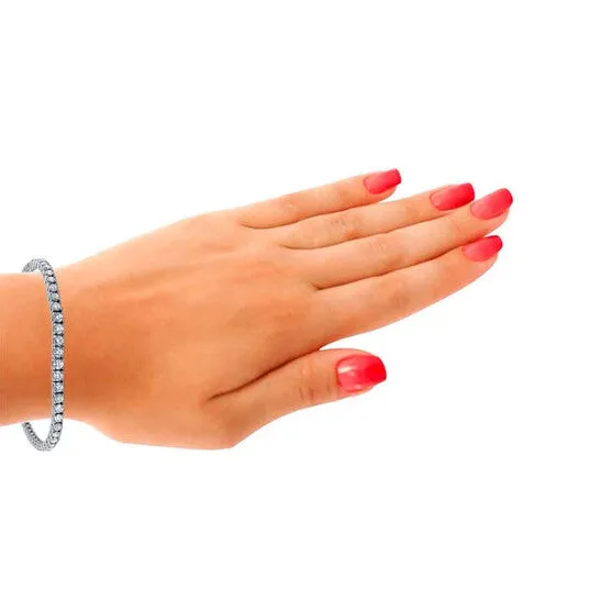 Original MAULIJEWELS 300 Carat Brilliant Cut Lab Grown Diamond Tennis Bracelet For Women In 14K White Solid Gold JMS always Bracelets Original MAULIJEWELS 300 Carat Brilliant Cut Lab Grown Diamond Tennis Bracelet For Women In 14K White Solid Gold JMS always Bracelets