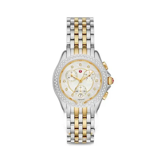 Original Michele Belmore Chronograph Quartz Diamond Silver Dial Ladies Watch MWW29B000024 JMS always Watches Original Michele Belmore Chronograph Quartz Diamond Silver Dial Ladies Watch MWW29B000024 JMS always Watches
