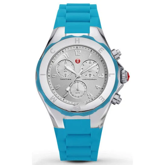 Original Michele Tahitian Jelly Bean Silver Dial Ladies Chronograph Watch MWW12F000049 JMS always Watches Original Michele Tahitian Jelly Bean Silver Dial Ladies Chronograph Watch MWW12F000049 JMS always Watches