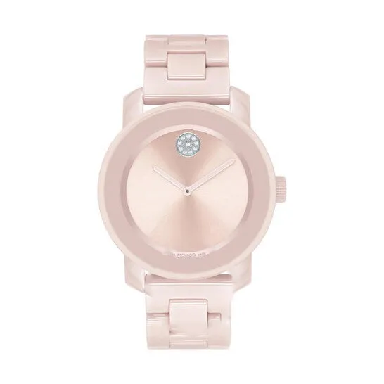 Original Movado Bold Quartz Pink Dial Ladies Watch 3600804 JMS always Watches