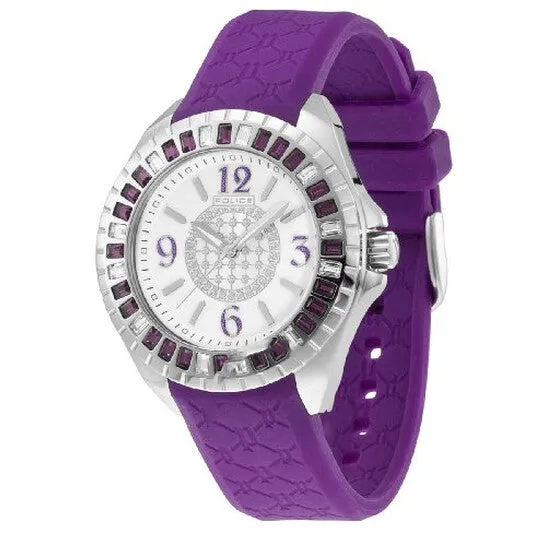 Original Police Jade Crystal Bezel Purple Rubber Ladies Watch PL13090JS28D JMS always Watches Original Police Jade Crystal Bezel Purple Rubber Ladies Watch PL13090JS28D JMS always Watches