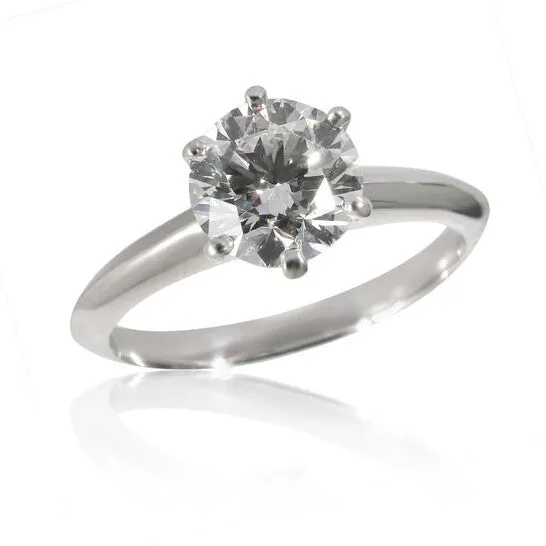 Original PreOwned Tiffany Co Solitaire Diamond Engagement Ring in Platinum H VVS1 134 CTW JMS always Rings Original PreOwned Tiffany Co Solitaire Diamond Engagement Ring in Platinum H VVS1 134 CTW JMS always Rings
