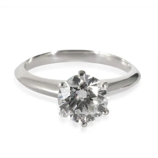 Original PreOwned Tiffany Co Solitaire Diamond Engagement Ring in Platinum H VVS1 134 CTW JMS always Rings Original PreOwned Tiffany Co Solitaire Diamond Engagement Ring in Platinum H VVS1 134 CTW JMS always Rings