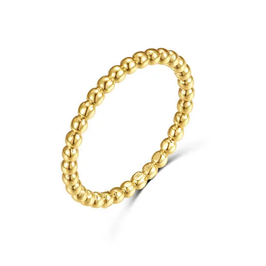 Original Rachel Glauber 14k Yellow Gold Plated Beaded Stacking Ring Wedding Band JMS always Rings Original Rachel Glauber 14k Yellow Gold Plated Beaded Stacking Ring Wedding Band JMS always Rings