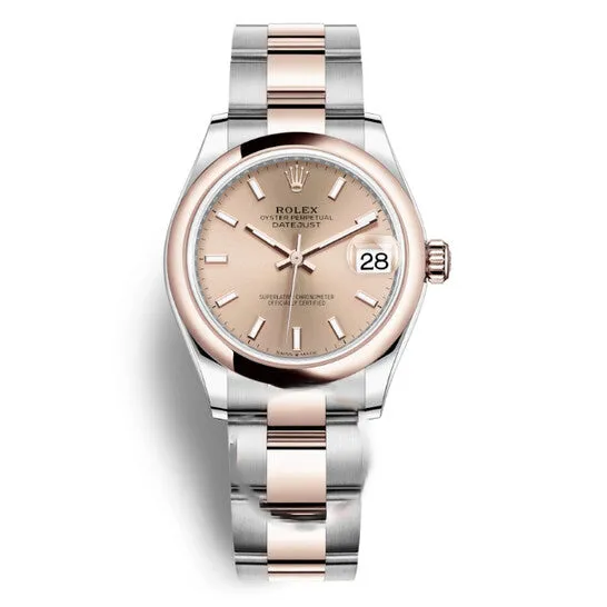 Original Rolex Datejust 31 Rose Dial Automatic Steel and 18kt Everose Gold Oyster Watch 278241PSO JMS always Earrings Original Rolex Datejust 31 Rose Dial Automatic Steel and 18kt Everose Gold Oyster Watch 278241PSO JMS always Earrings