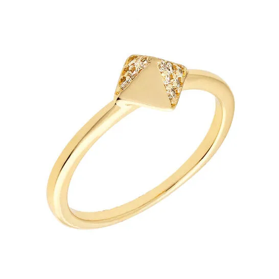 Original Sole du Soleil Lupine Collection Womens 18k YG Plated Stackable Pyramid Fashion Ring JMS always Rings Original Sole du Soleil Lupine Collection Womens 18k YG Plated Stackable Pyramid Fashion Ring JMS always Rings