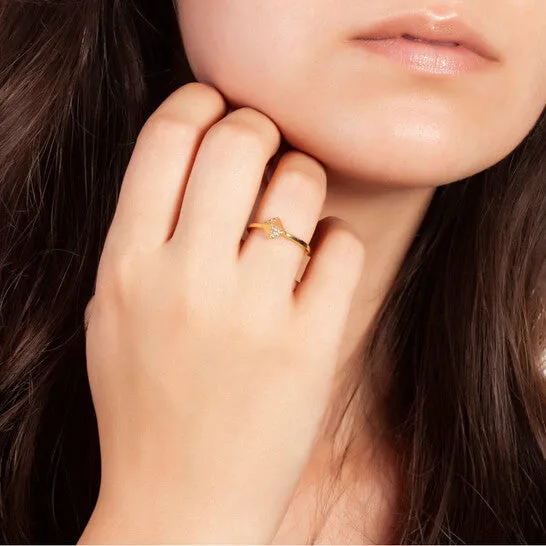 Original Sole du Soleil Lupine Collection Womens 18k YG Plated Stackable Pyramid Fashion Ring JMS always Rings