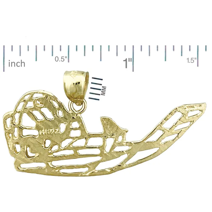 PreStyled Sets 14K Gold 40MM Airboat Pendant Goldia
