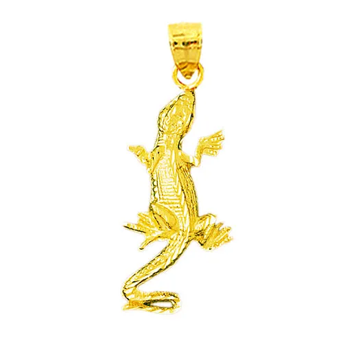 PreStyled Sets Goldia 14K Gold 38MM Lizard Pendant