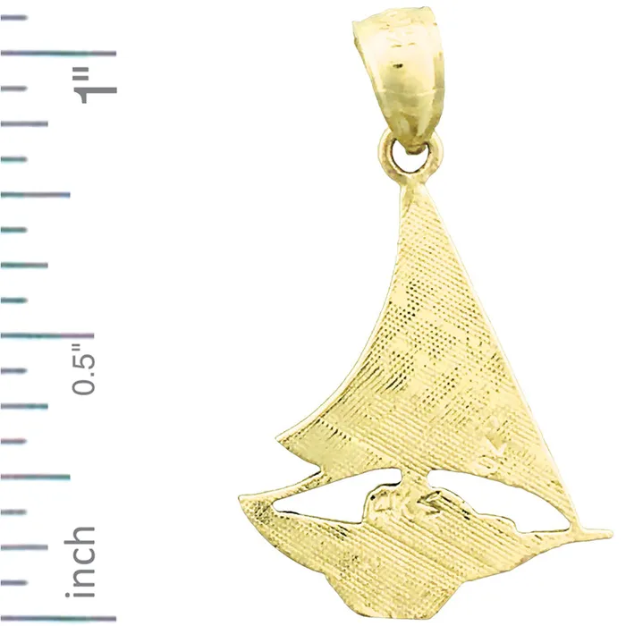 PreStyled Sets Goldia 14K Gold Sailboat Pendant