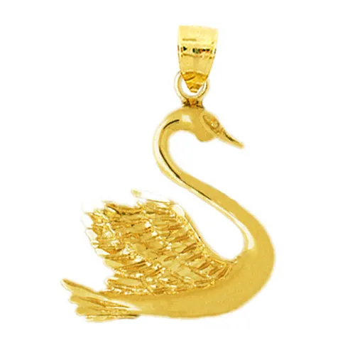 PreStyled Sets Goldia 14K Gold Swan Pendant