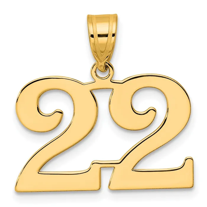 PreStyled Sets Goldia 14k Yellow Gold Polished Number 22 Pendant