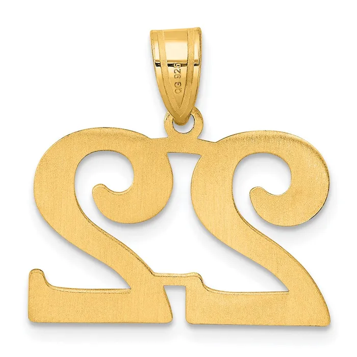 PreStyled Sets Goldia 14k Yellow Gold Polished Number 22 Pendant