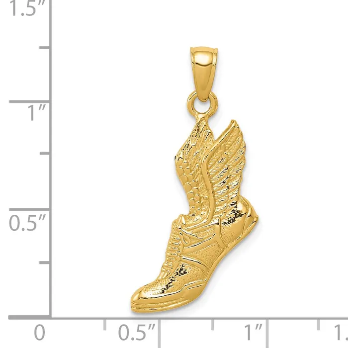 PreStyled Sets Goldia 14k Yellow Gold Polished Running Shoe Pendant