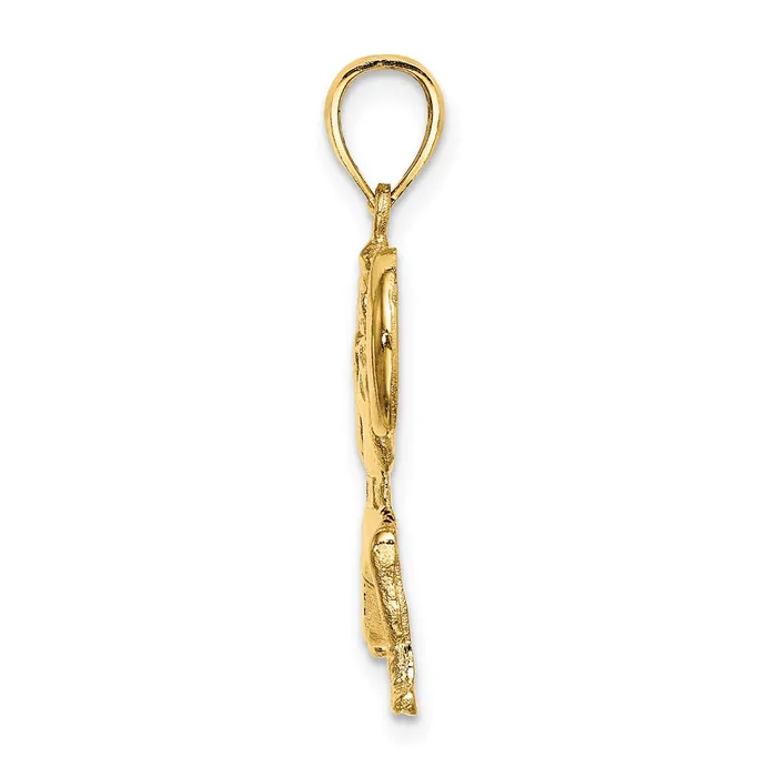 PreStyled Sets Goldia 14k Yellow Gold Solid Polished Weightlifter Pendant