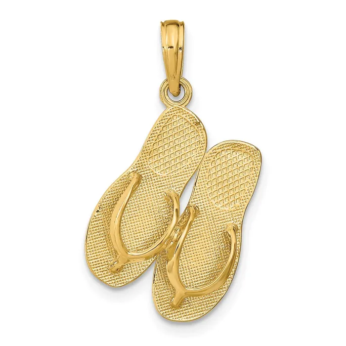 PreStyled Sets Goldia 14k Yellow Gold ST THOMAS Reversible Flip Flops Pendant PreStyled Sets Goldia 14k Yellow Gold ST THOMAS Reversible Flip Flops Pendant
