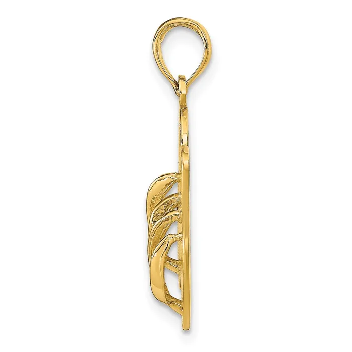 PreStyled Sets Goldia 14k Yellow Gold ST THOMAS Reversible Flip Flops Pendant