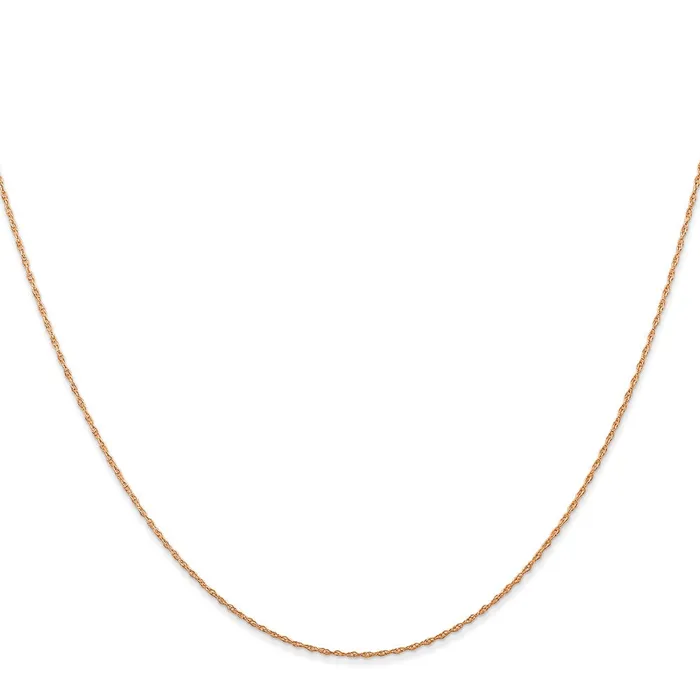 QGold 14K Rose Gold 24 inch Carded 5mm Cable Rope with Spring Ring Clasp Chain Necklace Necklaces QGold 14K Rose Gold 24 inch Carded 5mm Cable Rope with Spring Ring Clasp Chain Necklace Necklaces