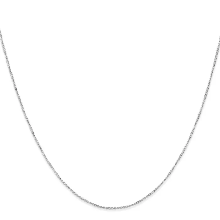 QGold Necklaces 14K White Gold 18 inch Carded 5mm Curb with Spring Ring Clasp Chain Necklace QGold Necklaces 14K White Gold 18 inch Carded 5mm Curb with Spring Ring Clasp Chain Necklace