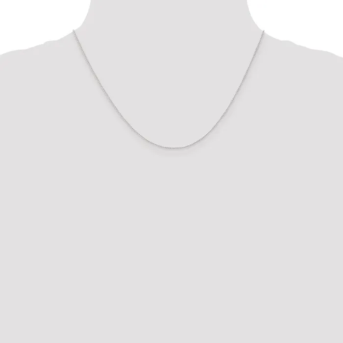 QGold Necklaces 14K White Gold 18 inch Carded 5mm Curb with Spring Ring Clasp Chain Necklace QGold Necklaces 14K White Gold 18 inch Carded 5mm Curb with Spring Ring Clasp Chain Necklace