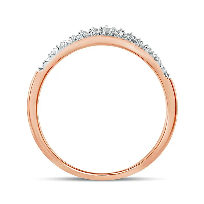 Rings 020 CT TW Natural Diamond Crown Contour Antique VintageStyle Anniversary Band in Solid 10K Rose Gold Goldia Rings 020 CT TW Natural Diamond Crown Contour Antique VintageStyle Anniversary Band in Solid 10K Rose Gold Goldia