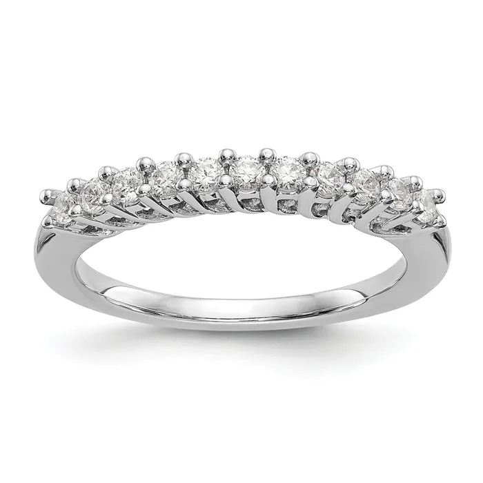 Rings 031ct CZ Solid Real 14K White Gold 11Stone Wedding Band Ring Goldia Rings 031ct CZ Solid Real 14K White Gold 11Stone Wedding Band Ring Goldia