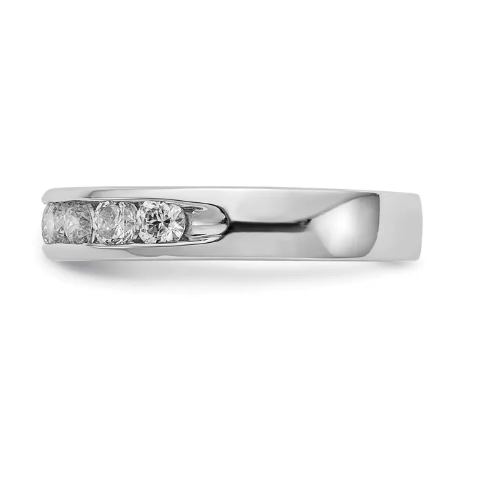 Rings 093ct CZ Solid Real 14K White Gold 1029mm Stone Ladies Wedding Band Ring Goldia