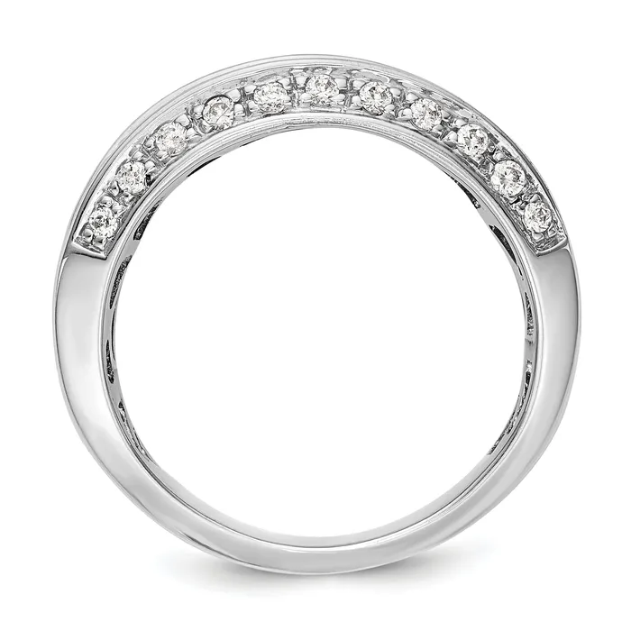 Rings 095ct CZ Solid Real 14K White Gold Wedding Band Ring Goldia