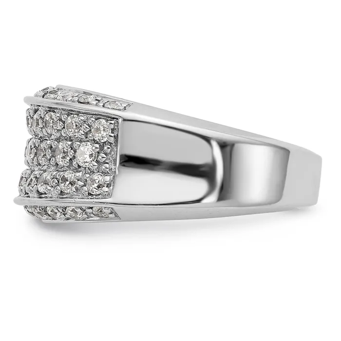 Rings 095ct CZ Solid Real 14K White Gold Wedding Band Ring Goldia