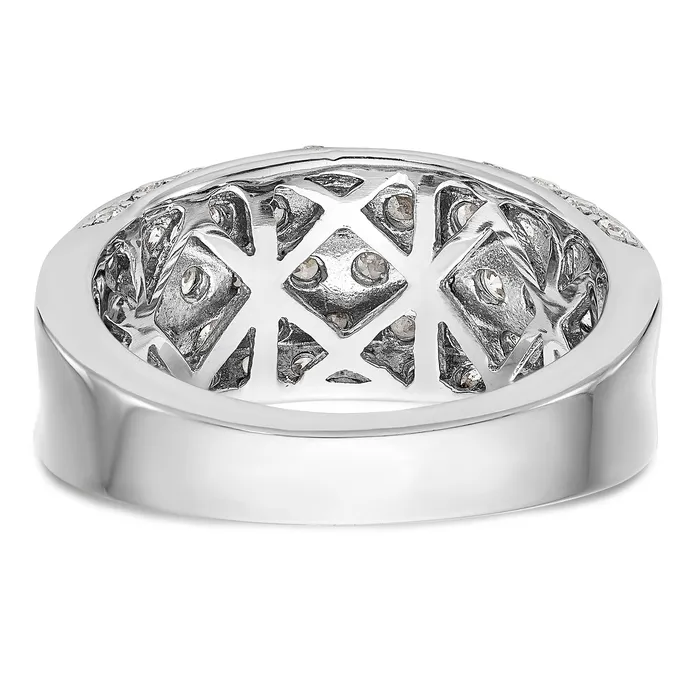 Rings 095ct CZ Solid Real 14K White Gold Wedding Band Ring Goldia