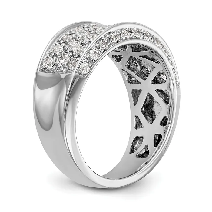Rings 095ct CZ Solid Real 14K White Gold Wedding Band Ring Goldia