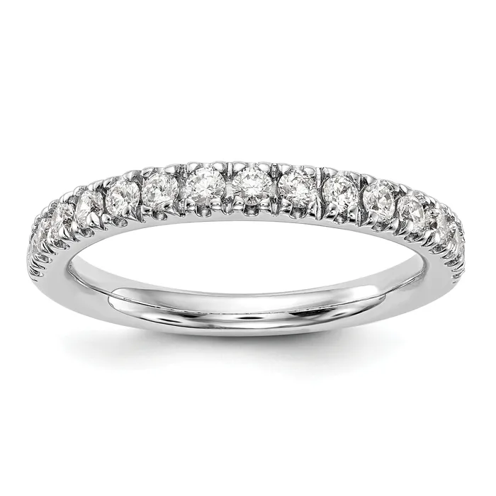 Rings 14k White Gold 12 Ct Lab Grown Diamond VSSI G Band Ring Goldia