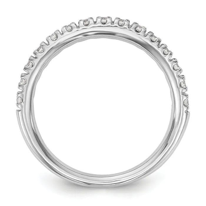 Rings 14k White Gold 12 Ct Lab Grown Diamond VSSI G Band Ring Goldia