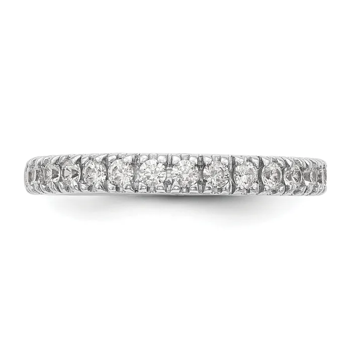 Rings 14k White Gold 12 Ct Lab Grown Diamond VSSI G Band Ring Goldia