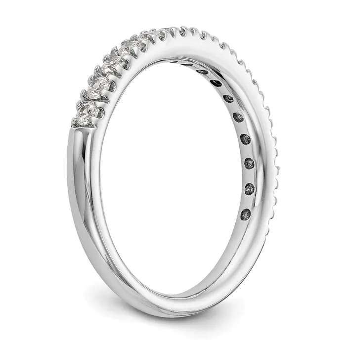 Rings 14k White Gold 12 Ct Lab Grown Diamond VSSI G Band Ring Goldia