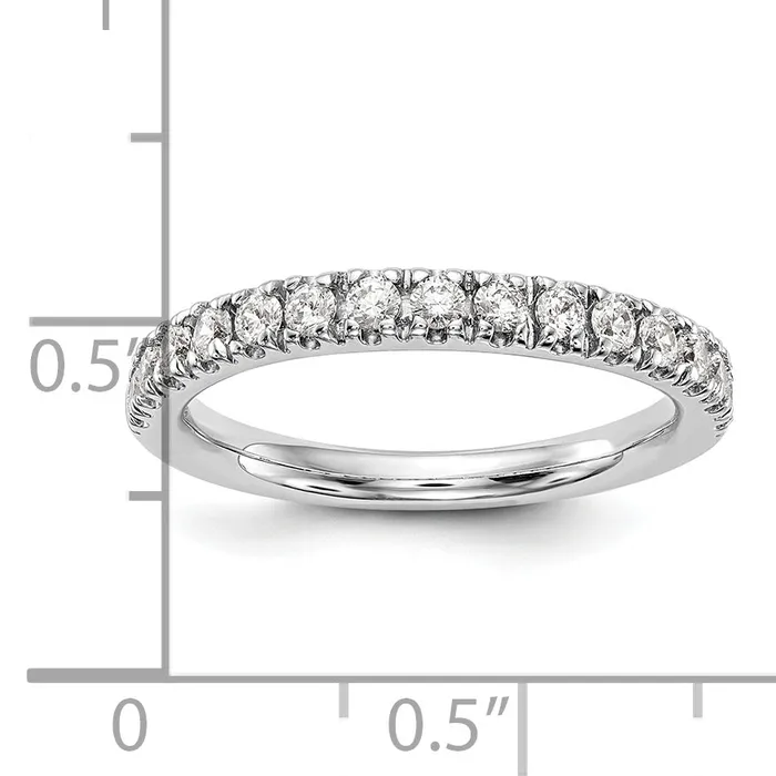Rings 14k White Gold 12 Ct Lab Grown Diamond VSSI G Band Ring Goldia