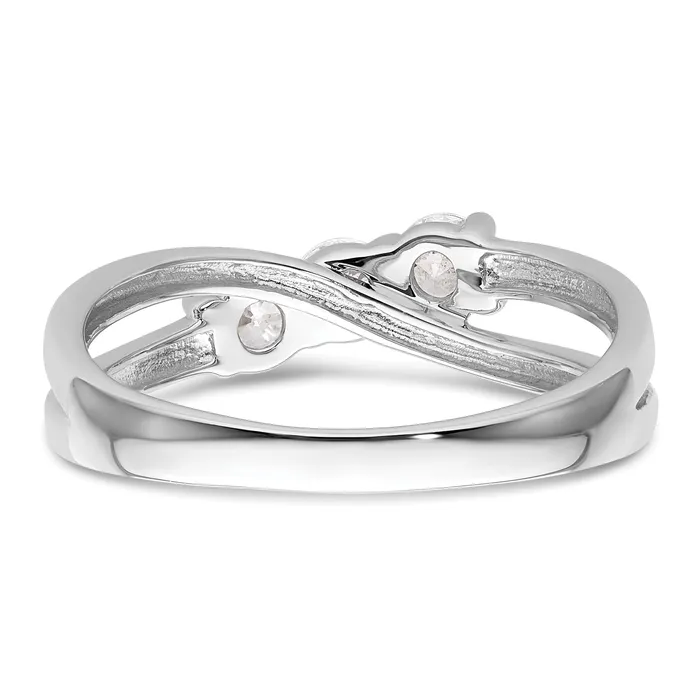 Rings 14k White Gold 12 Ct Lab Grown Diamond VSSI G Three Stone Engagement Ring Goldia