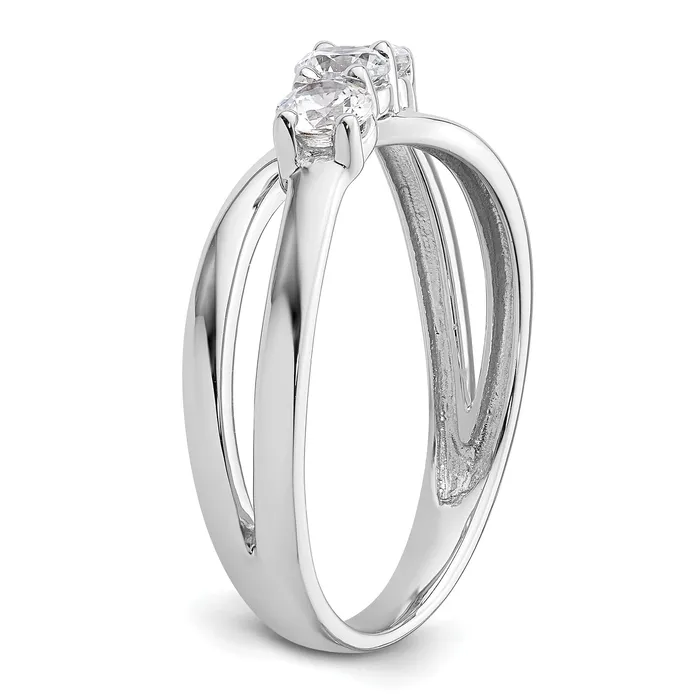 Rings 14k White Gold 12 Ct Lab Grown Diamond VSSI G Three Stone Engagement Ring Goldia